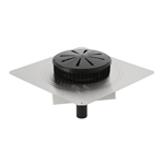 Geberit Pluvia roof outlet, with contact sheet and insulation against condensation