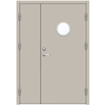 Steel Door SDE4210 GS1R - Double Unequal